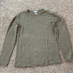 Cabi stretch lace-looking long sleeve top